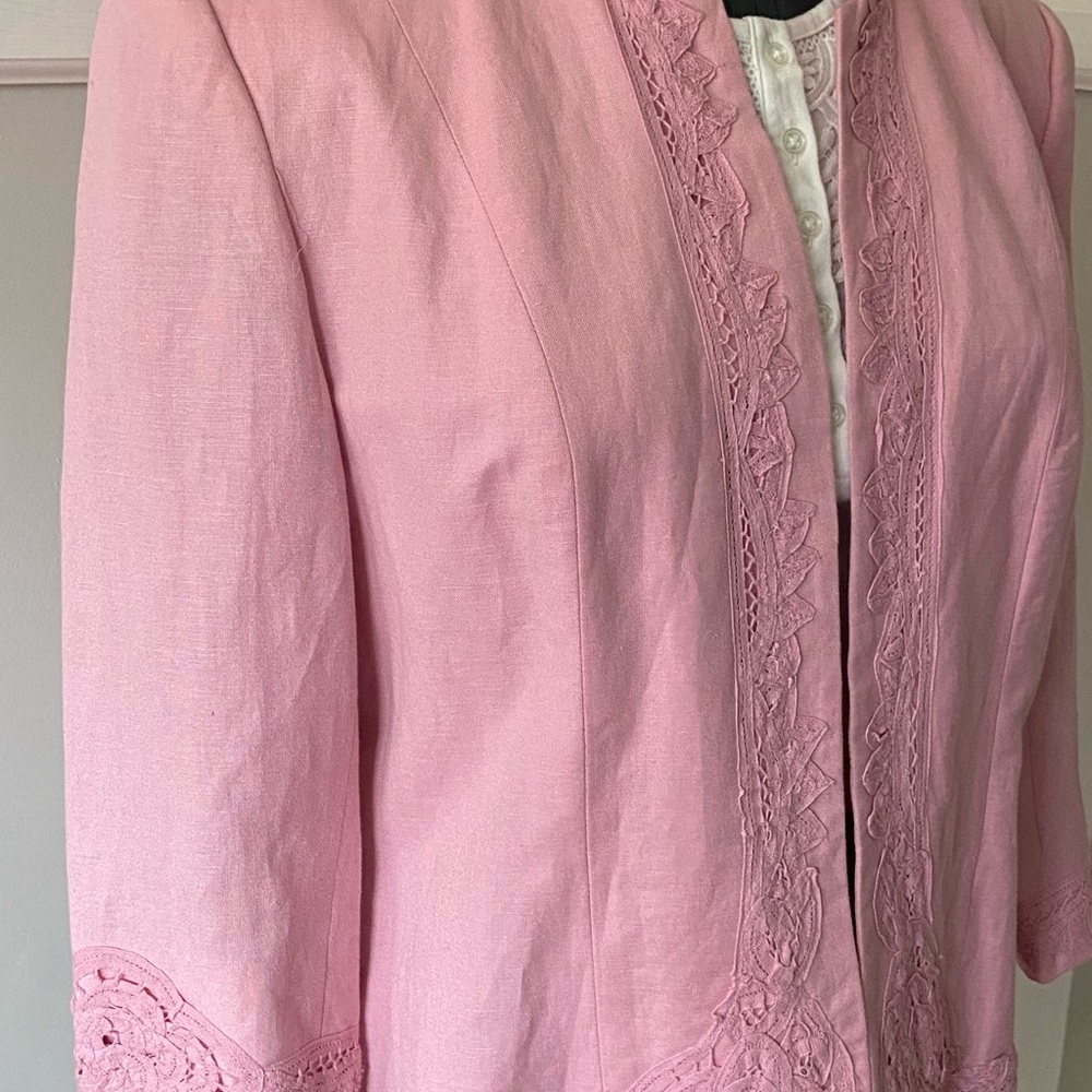 Pink Lace-Trim Women's Jacket